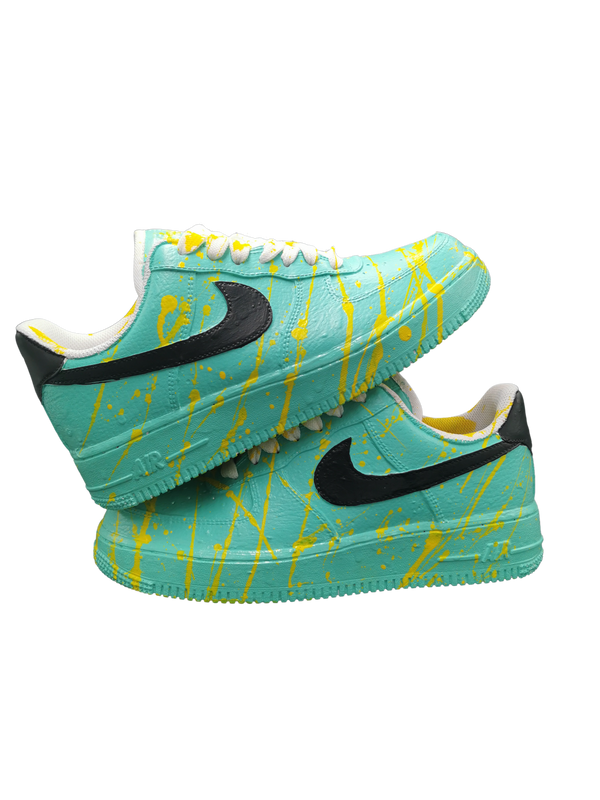 AF1 - Splatter Tiffany and Yellow
