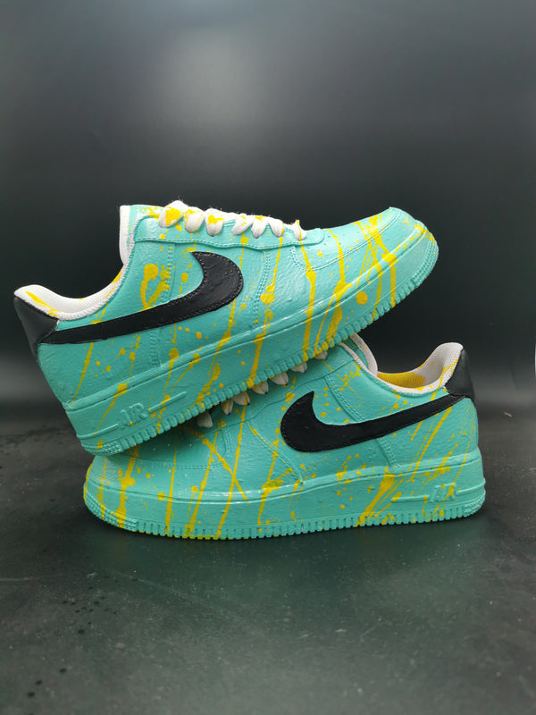 AF1 - Splatter Tiffany and Yellow