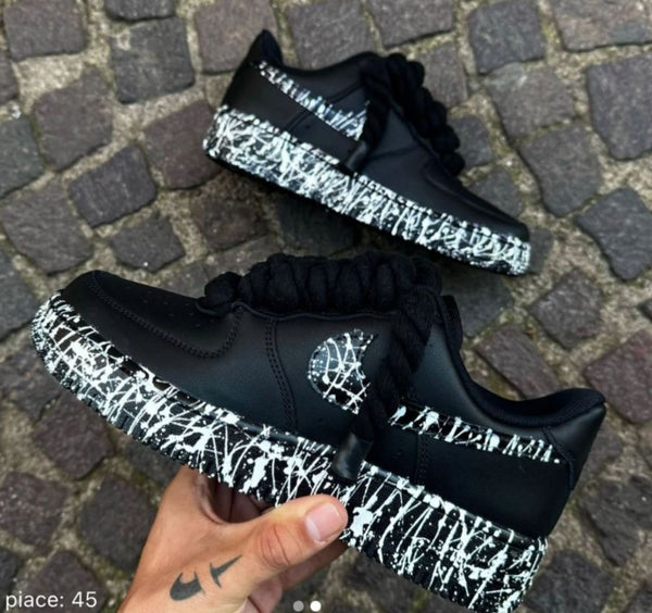AF1 Black - Splatter variante 2