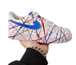 AF1 - Splatter Red and Blue