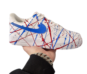 AF1 - Splatter Red and Blue