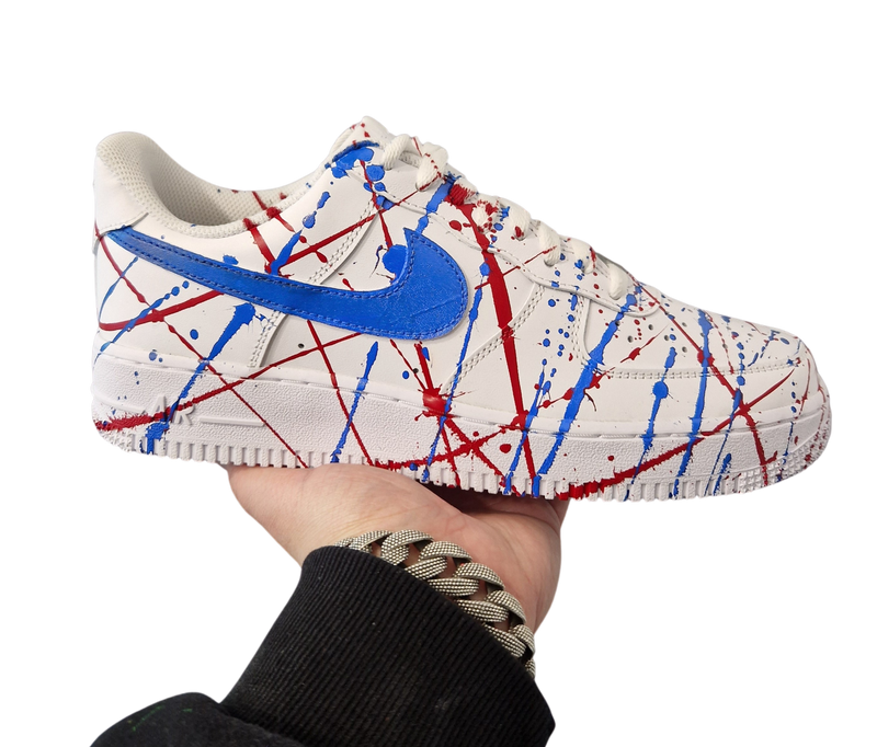 AF1 - Splatter Red and Blue