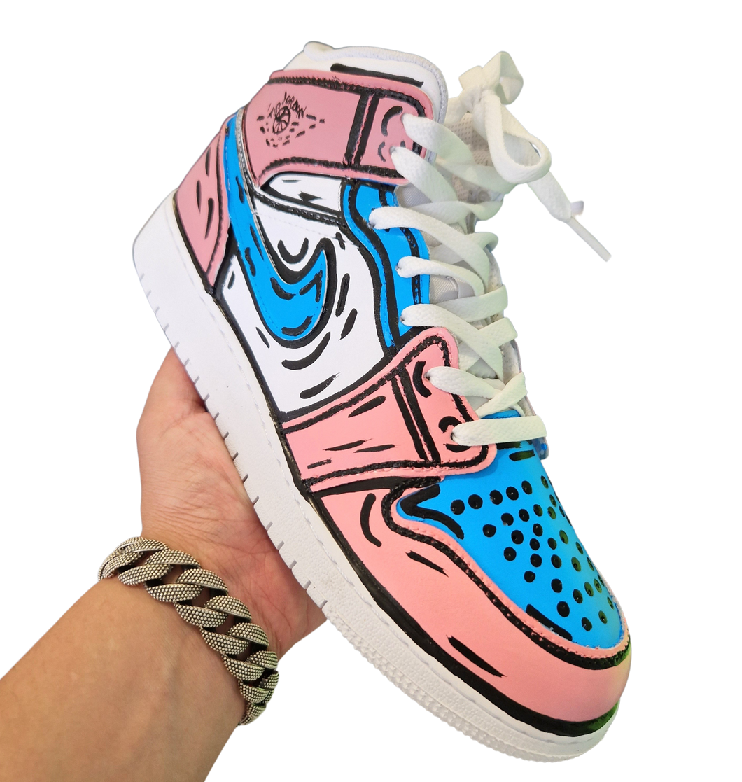 AJ1 - Comics Pink and Blue