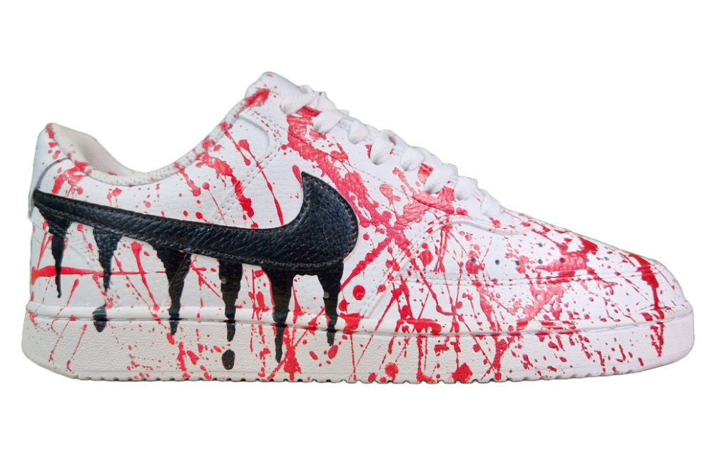 Court Vision- Splatter red
