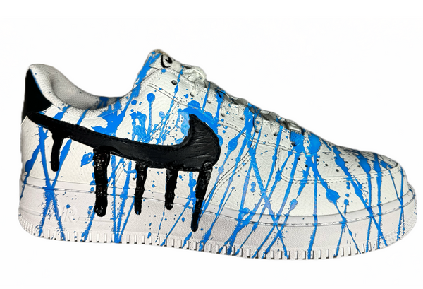 AF1- Splatter Blue