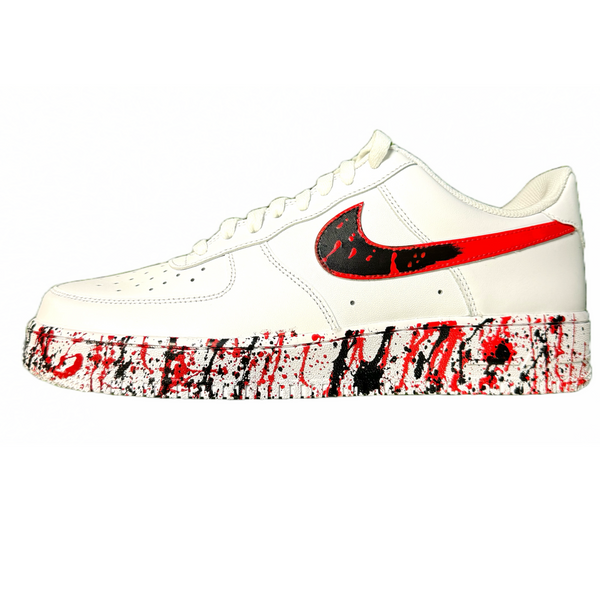 AF1 - Splatter black and red