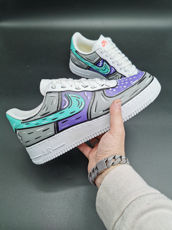 AF1 - Comics Grey and Purple