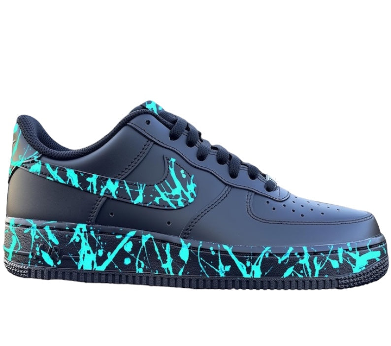 AF1 Black - Splatter