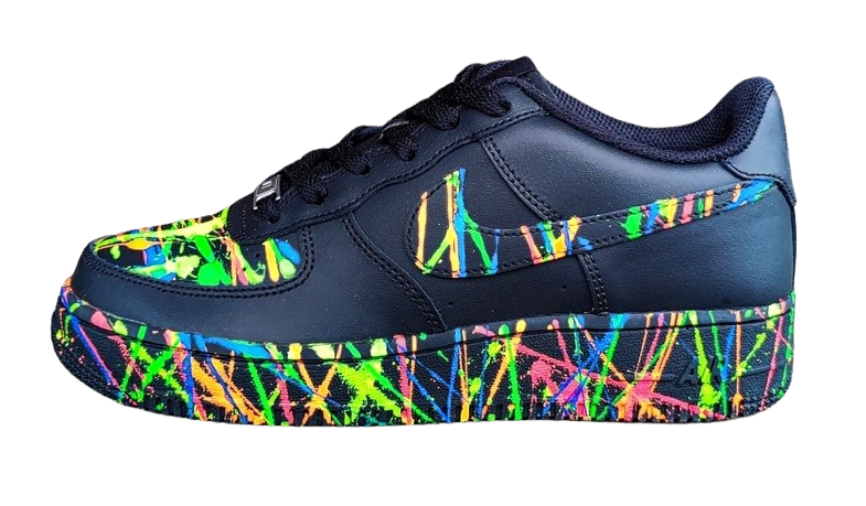 AF1 Black- Splatter