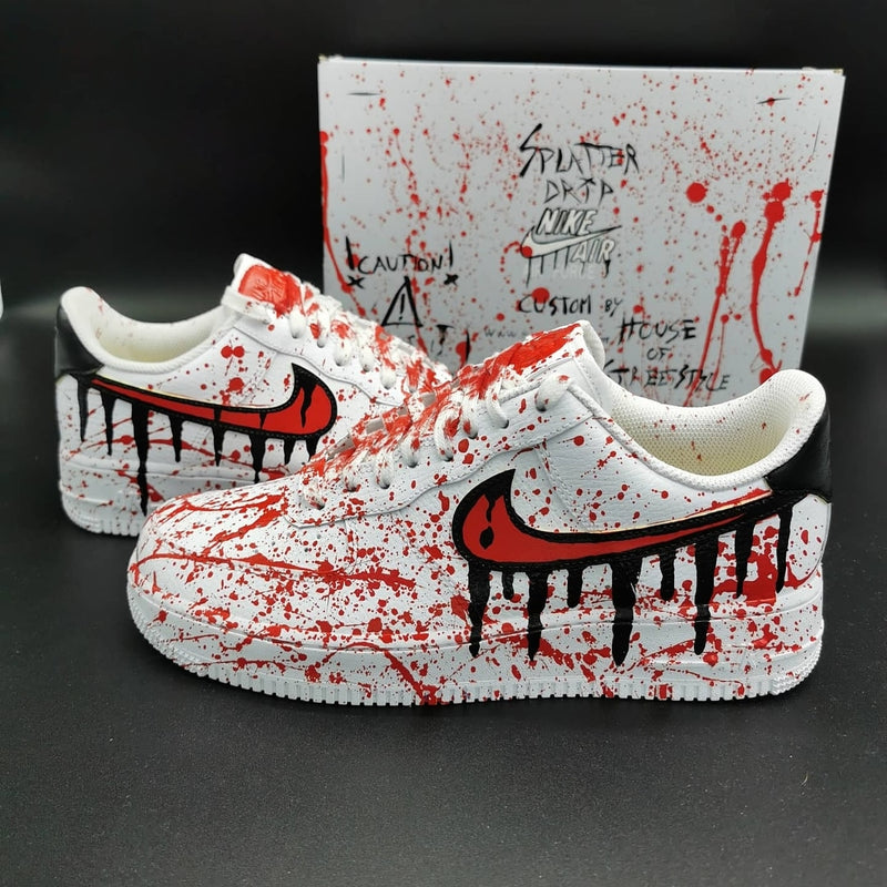 AF1- Splatter Red Drip – House of streetstyle
