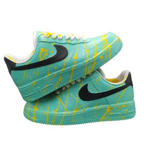 AF1- Splatter Tiffany and Yellow
