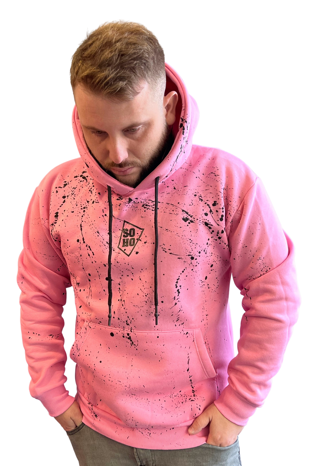 Hoodie Soho Splatter Pink
